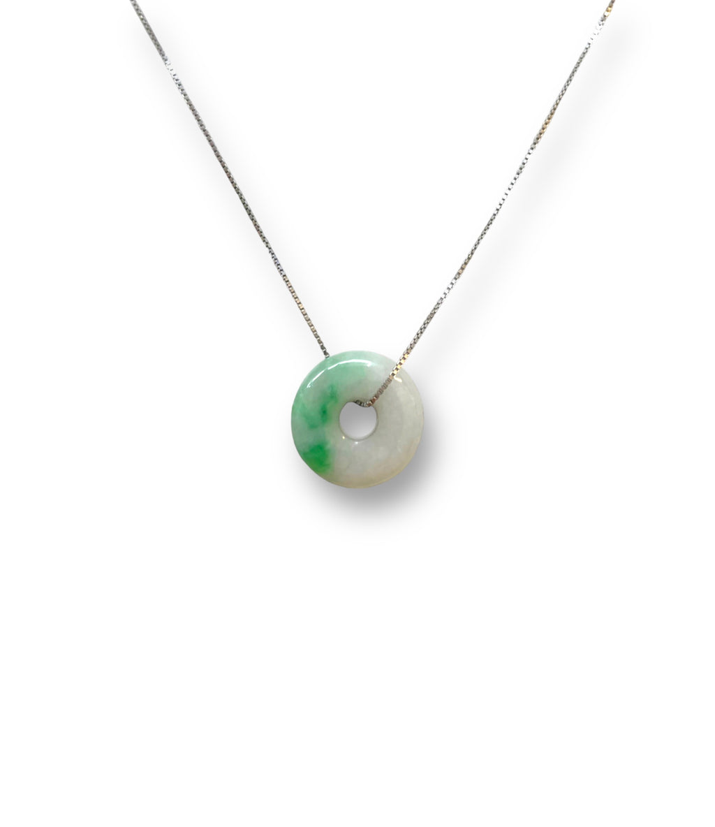 The Mixed Eternal Hook-less Silver Jade Necklace