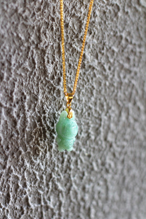 Golden Labubu Jade Necklace