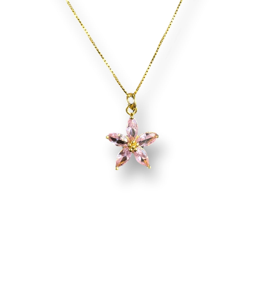 Rose Quartz Fleur Necklace