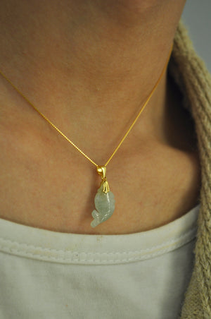 The Mini Lucky Fish Jade Necklace