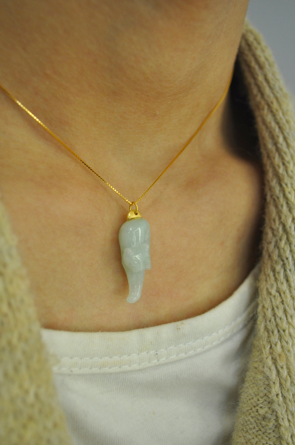 Sultry Feline Jade Necklace