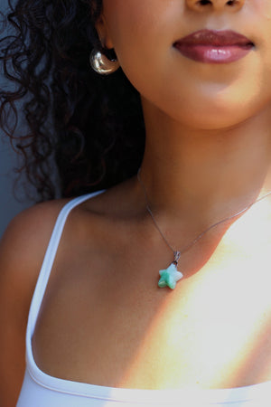 Silver Stellar Jade Necklace