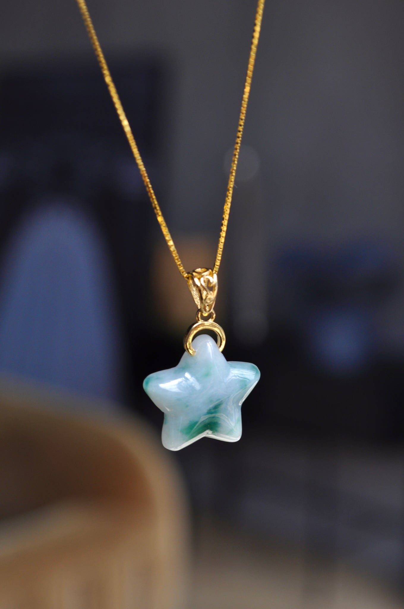 Golden Stellar Jade Necklace