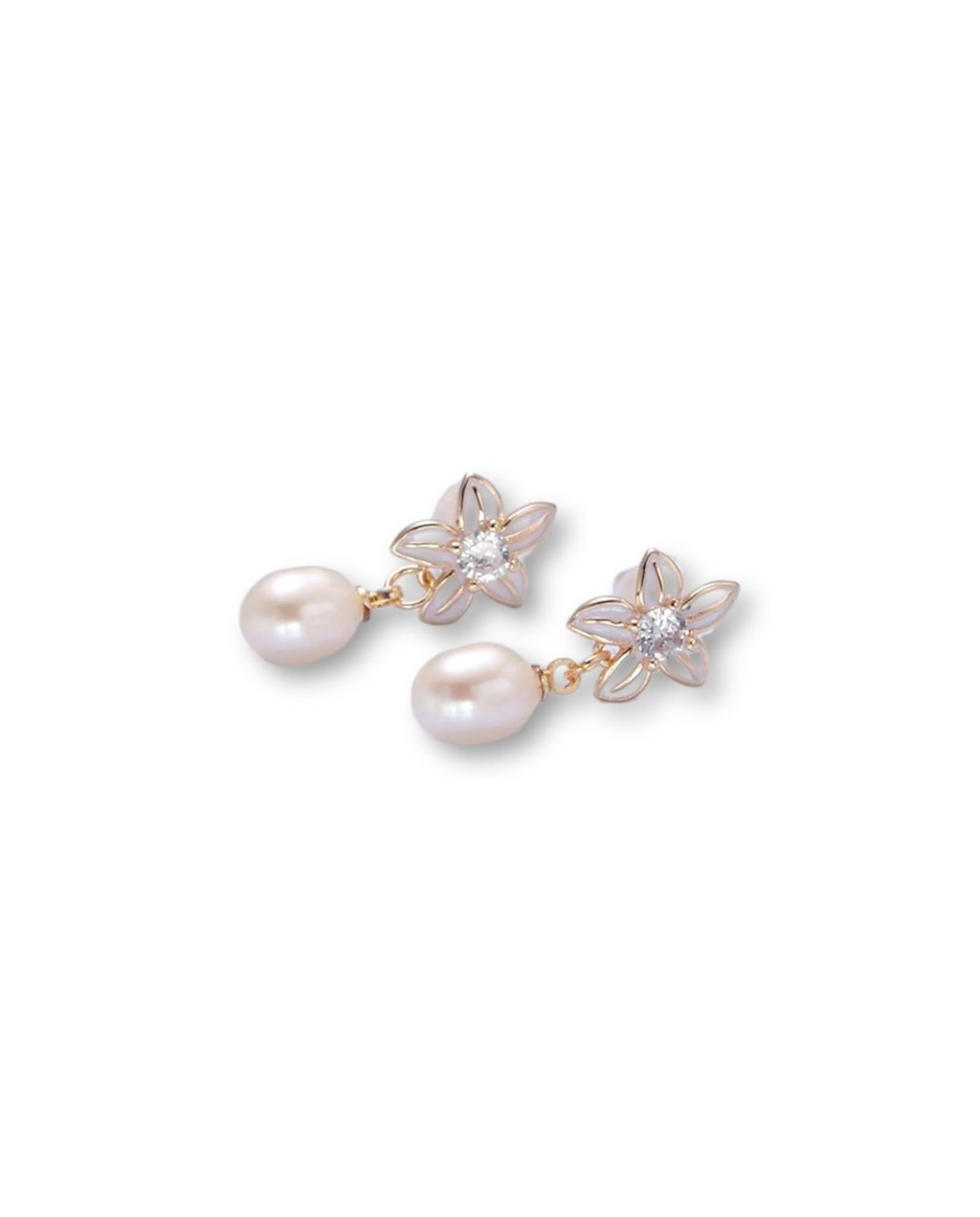 Parisian Fleur Pearl Earrings