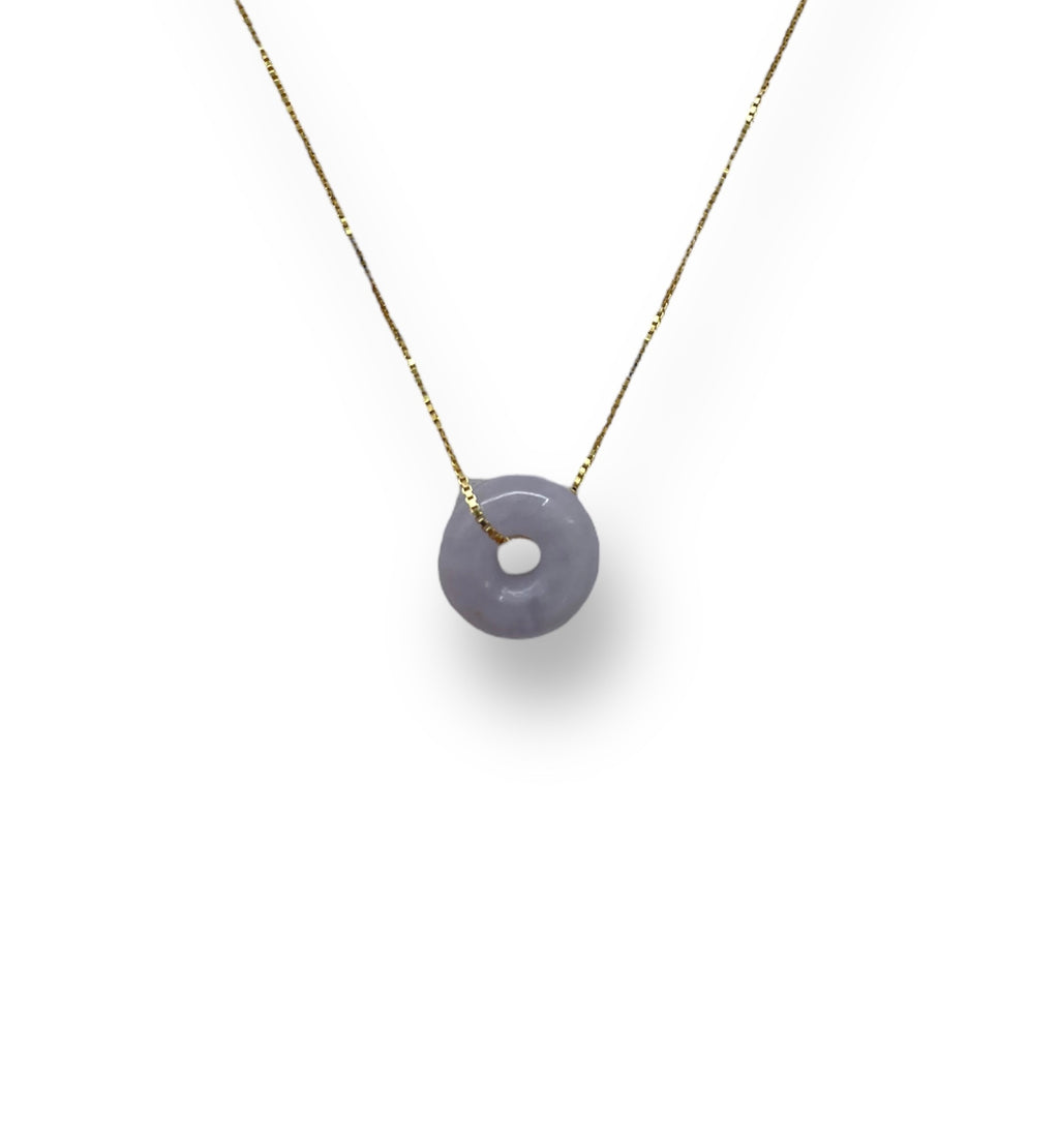 Eternal Purple Hook-less Gold Necklace