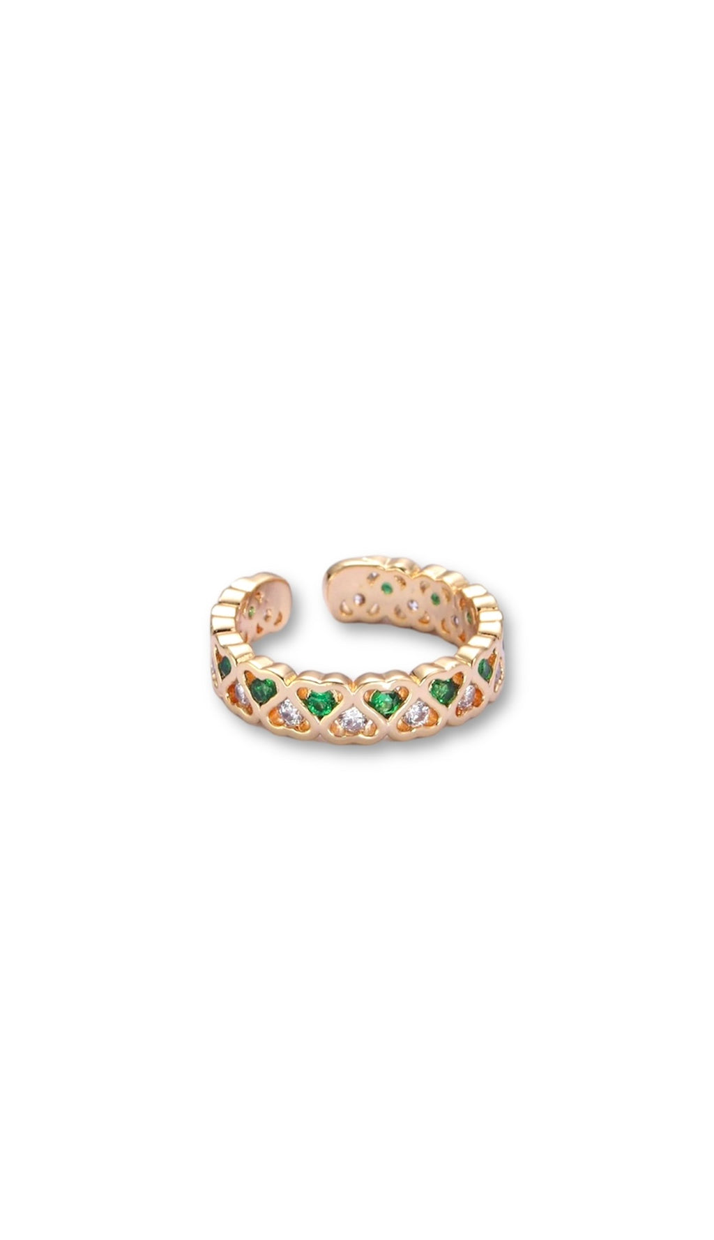 I Heart Emerald Ring
