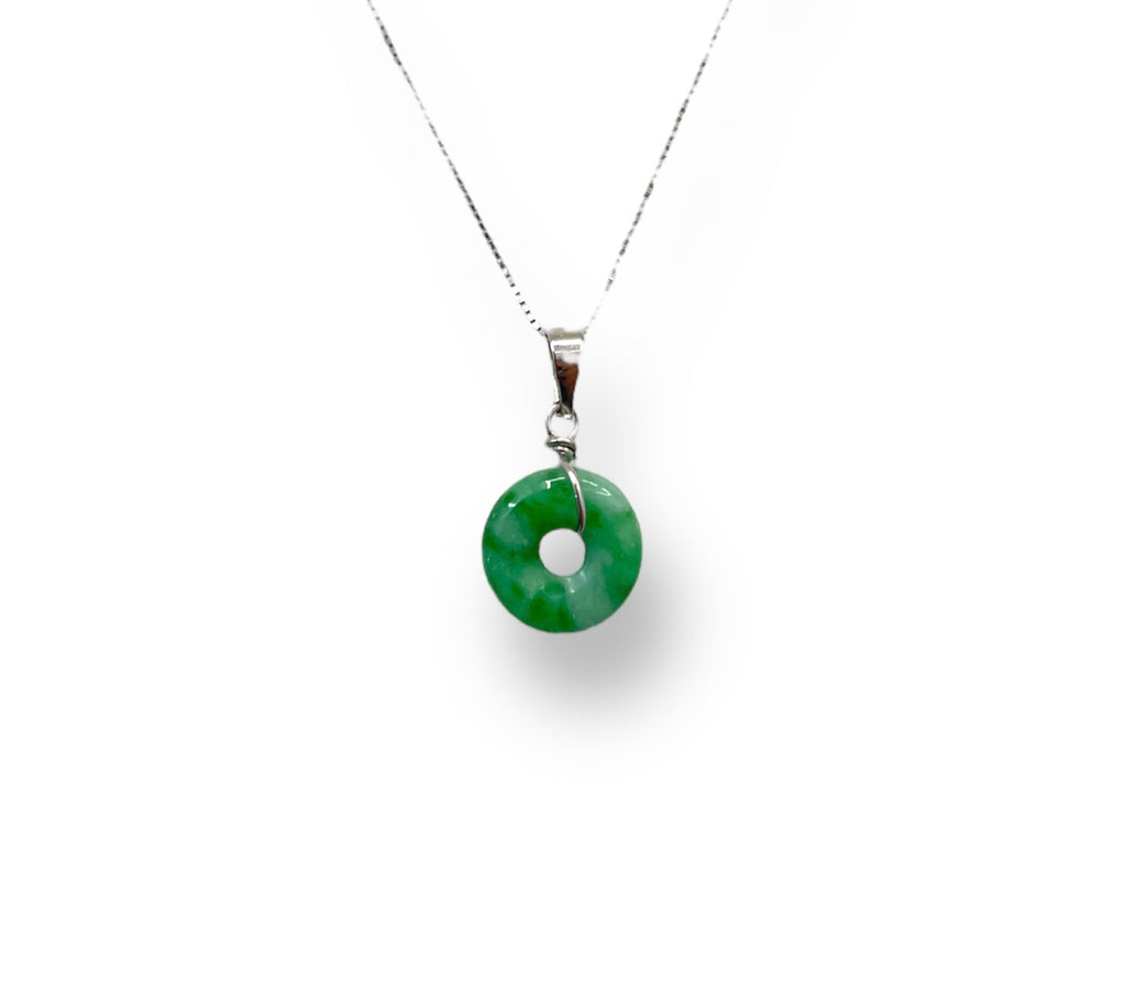 Eternal Longing Silver Jade Necklace