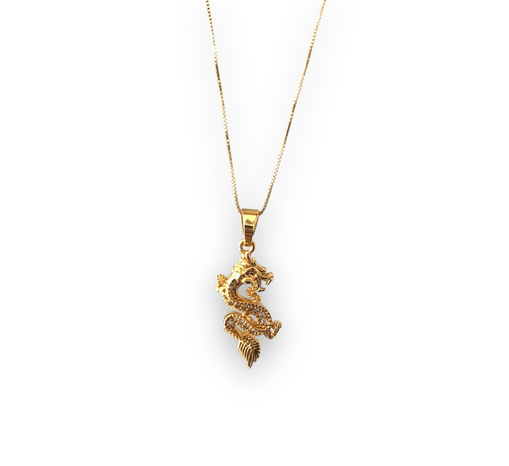 Farosh Dragon Gold Plated Necklace